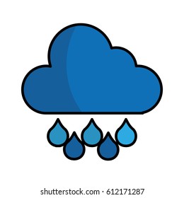 rain weather isolated icon vector illustration design
