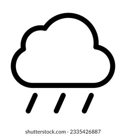 diseño gráfico simple de un solo icono de lluvia