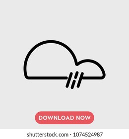 Rain weather vector icon	