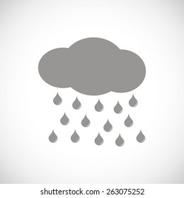 Rain web black icon on a white background. Vector symbol