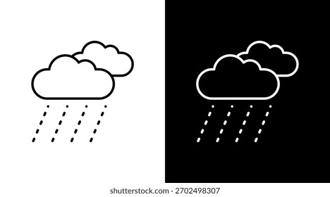 Diseño de conjunto de iconos de lluvia blanca