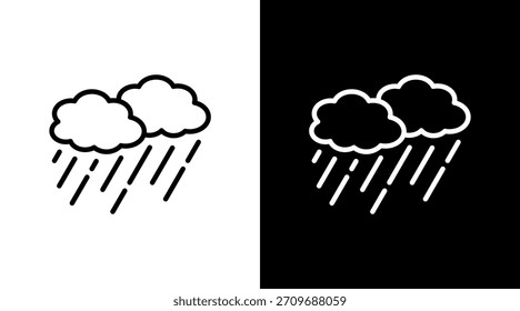 Diseño de conjunto de iconos de lluvia blanca