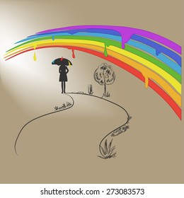 Rainbiw in park