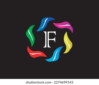 rainbo leaf alphabet logo of A to z