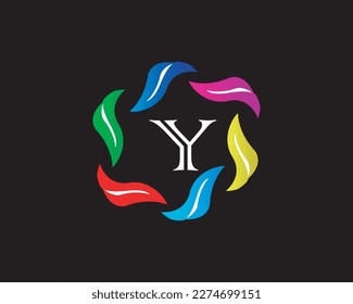 rainbo leaf alphabet logo of A to z