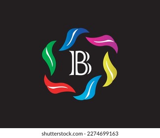 rainbo leaf alphabet logo of A to z