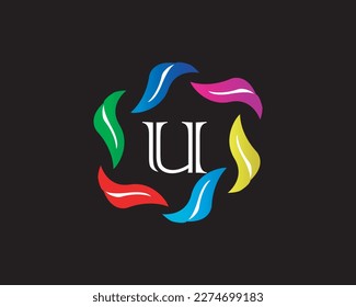 rainbo leaf alphabet logo of A to z