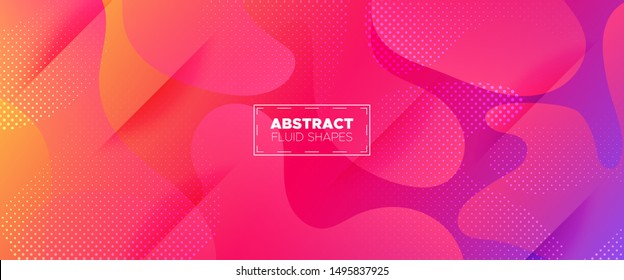 Rainbow 3d Fluid Banner. Movement Illustration. Minimal Pattern. Light Flow Brochure. Abstract Shapes. Colorful Gradient Background. Red Minimal Design. Orange Dynamic Waves. Abstract Poster.