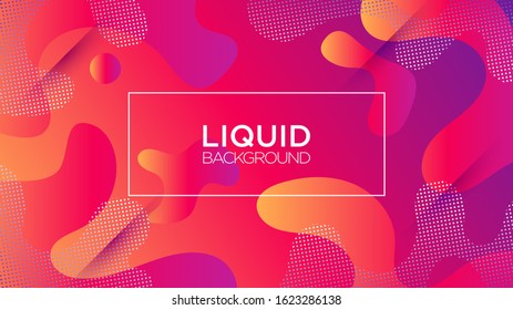 Rainbow 3D Fluid, Liquid, Wave, Wavy Shape. Colorful Gradient. Simple Minimal Modern Abstract Background. Design Graphic Vector EPS10.