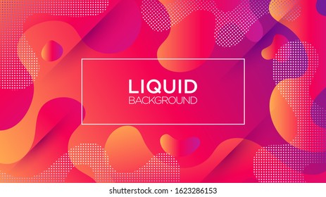 Rainbow 3D Fluid, Liquid, Wave, Wavy Shape. Colorful Gradient. Simple Minimal Modern Abstract Background. Design Graphic Vector EPS10.