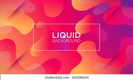 Rainbow 3D Fluid, Liquid, Wave, Wavy Shape. Colorful Gradient. Simple Minimal Modern Abstract Background. Design Graphic Vector EPS10.