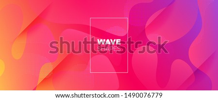 Rainbow 3d Fluid Shapes. Futuristic Gradient. Minimal Pattern. Neon Wave Brochure. Abstract Poster. Colorful Geometric Background. Orange Minimal Concept. Pink Flow Brochure. 3d Fluid Banner.