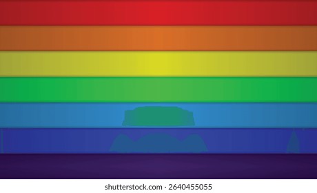 rainbow 3d line gradient background