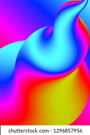 Rainbow 3D music poster, abstract, gradient, vibrant musical background for banners, flyers. Vector illustration