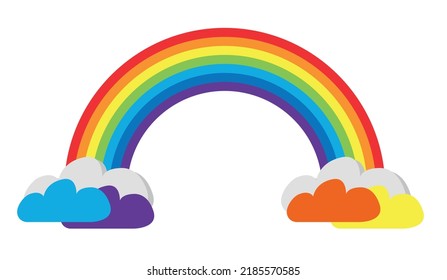 Rainbow 7 Colors Isolated Vector Color Stock Vector (Royalty Free ...