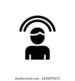 Rainbow Above Head Icon for Positivity and Mental Well-being