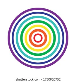 Rainbow abstract background. rainbow circle vector illustration. Cute rainbow graphic illustration. Rainbow symbol.