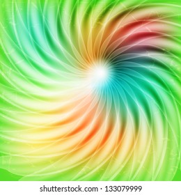 Rainbow abstract background. Colorful spiral