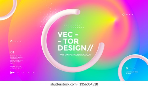 Rainbow Abstract Background. Creative Design Poster With Vibrant Gradients Colors. Vector Illustration