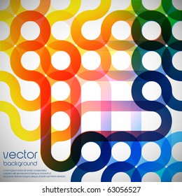 Rainbow abstract background made from circles