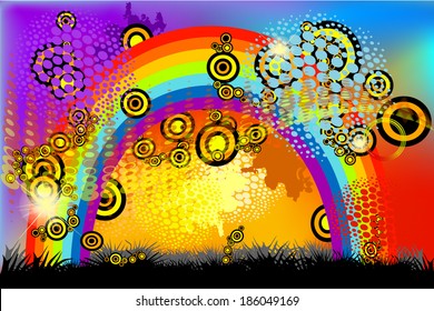 rainbow abstract background. Vector