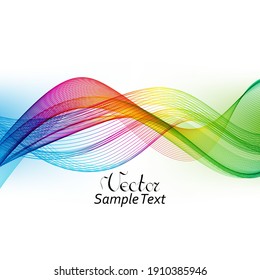 
Rainbow abstract bright color wave background, design element