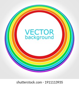 rainbow abstract circle on a light background vector illustration