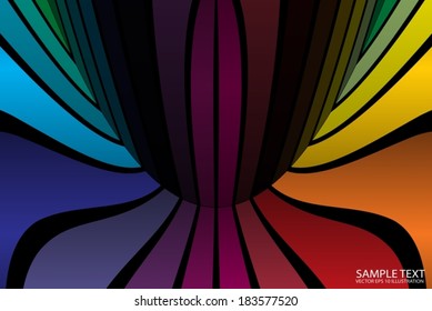 Rainbow abstract color background illustration - Vector colorful stripes background  template
