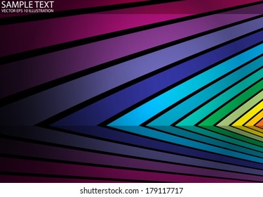 Rainbow abstract color vector background illustration template - Color vector background striped illustration