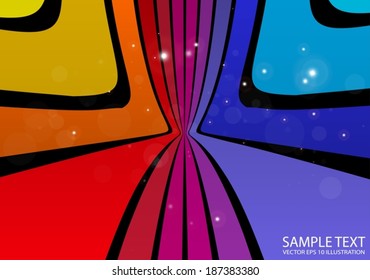 Rainbow abstract colorful vector background illustration  - Vector artistic background vector colorful template