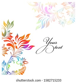 Rainbow abstract flower. Vector illustration