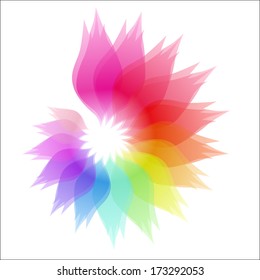 rainbow abstract flower you can use for your web design