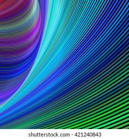 Rainbow Abstract Fractal Digital Art Background Design Vector