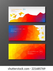 Rainbow abstract geometric  background advertising banner template