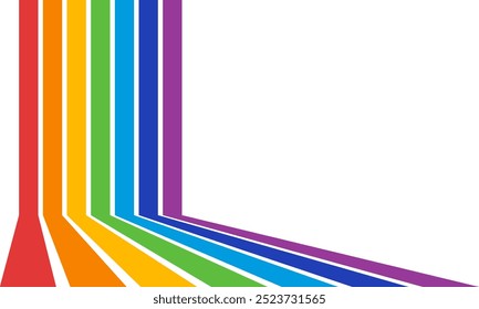 fundo geométrico abstrato arco- íris, sete cores linhas paralelas