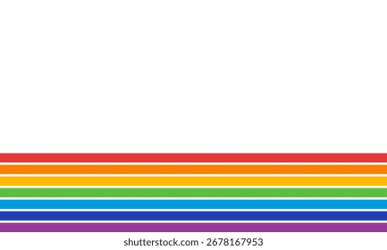 rainbow abstract geometric background, seven colors parallel lines