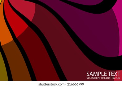 Rainbow abstract lighted background illustration - Vector color striped background  template