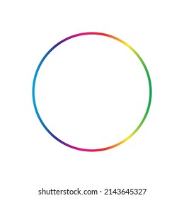 Las líneas abstractas del arco iris circulan sobre el fondo blanco. Ilustración vectorial.
