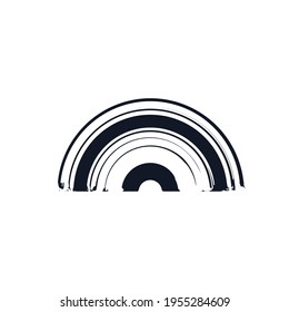 Rainbow abstract logo icon sign Hand drawn