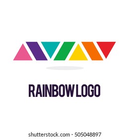 RAINBOW ABSTRACT LOGO ICON SYMBOL TEMPLATE