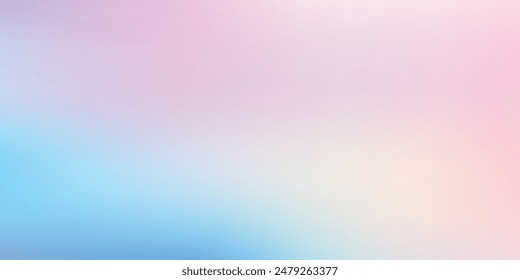 Rainbow abstract pastel gradient background with blur effect. Vector banner wallpaper texture.