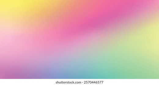 Rainbow Abstract Pastel Gradient Background with Soft Blur Effect, Elegant Vector Banner, and Wallpaper Texture
