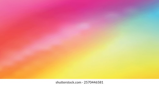 Rainbow Abstract Pastel Gradient Background with Soft Blur Effect, Elegant Vector Banner, and Wallpaper Texture