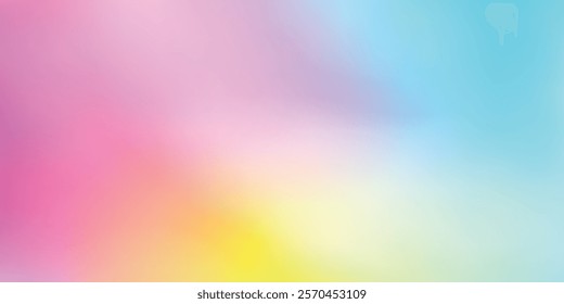 Rainbow Abstract Pastel Gradient Background with Soft Blur Effect, Elegant Vector Banner, and Wallpaper Texture