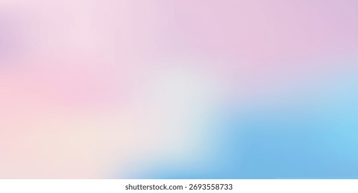 Fondo abstracto del gradiente del pastel del arco iris con efecto de desenfoque. Vector Anuncio textura de Fondo de pantalla.