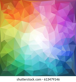 Rainbow abstract polygonal background.