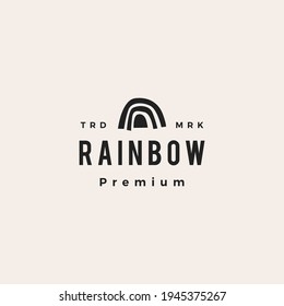 rainbow abstract shape hipster vintage logo vector icon illustration