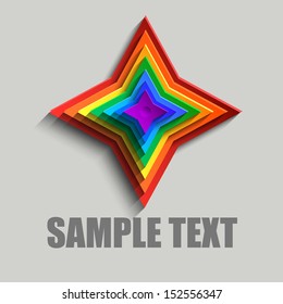 Rainbow abstract shurikens