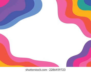  Resumen del arco iris y espacio para poner el diseño de la ilustración del vector de texto fondo de color colorido creativo para banner de negocios, afiche, volante, tarjeta, cubierta