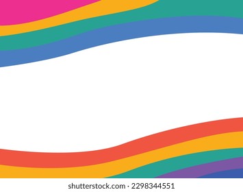 Resumen De Arcoiris Y Espacio Para Poner Diseño Ilustración De Vectores De Texto Fondo De Color Colorido Creativo Para Banner De Negocios, Cartel, Volante, Tarjeta, Cubierta